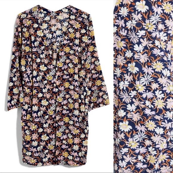 Madewell Short Robe Jacket Poolhouse Floral L7817 size small - Picture 1 of 10
